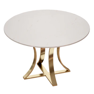 Damen 48 "White Marble Top Dining Table (Crate and Barrel) — Ver 6