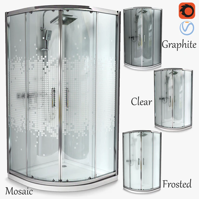 Semicircular Shower enclosure Invena (90х90) — Descargar