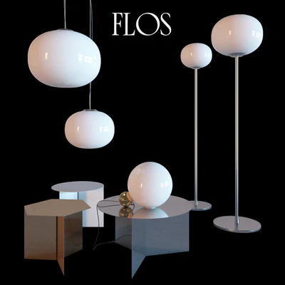 FLOS lamps + HAY tables — Ver 1