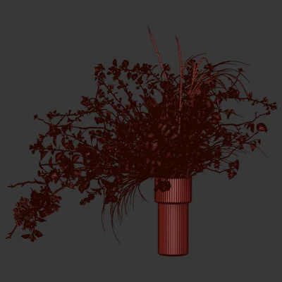 Bouquet of grass, flowers and branches — Ver 2