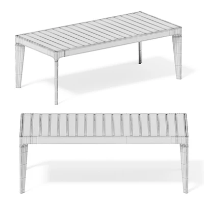 RH / MALTA TEAK DINING TABLE — Ver 5