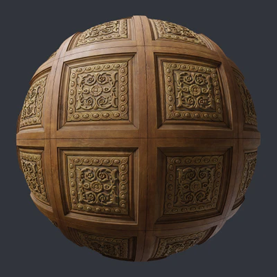 wood ornate panel 002 — download