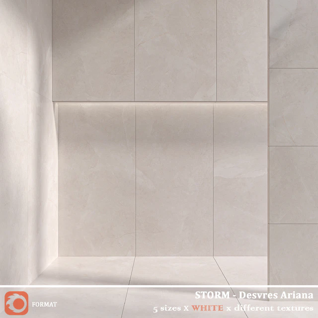 Desvres Ariana STORM white sand gray mud — Descargar