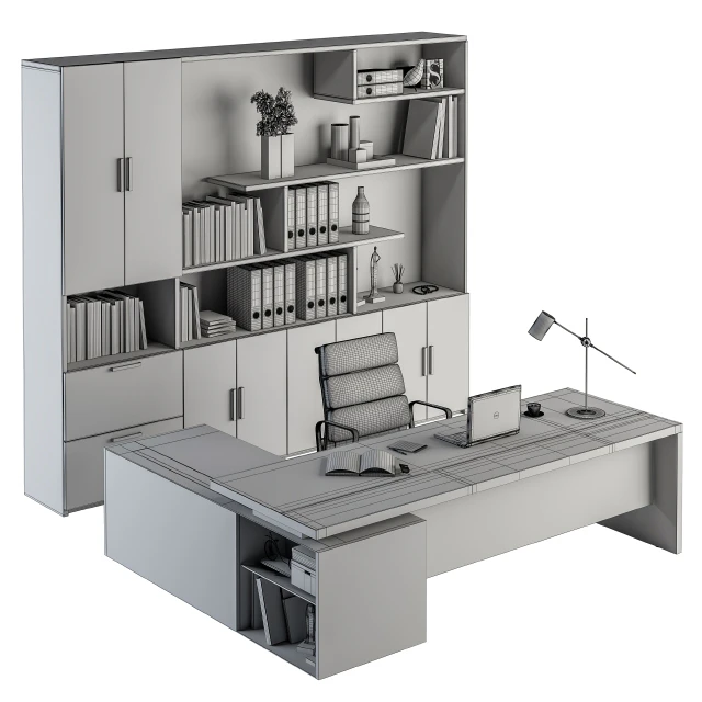 Office Furniture - Manager Set 18 — Descargar