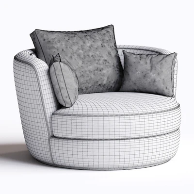 Dahlonega Upholstered Swivel Barrel Chair — Вид 4