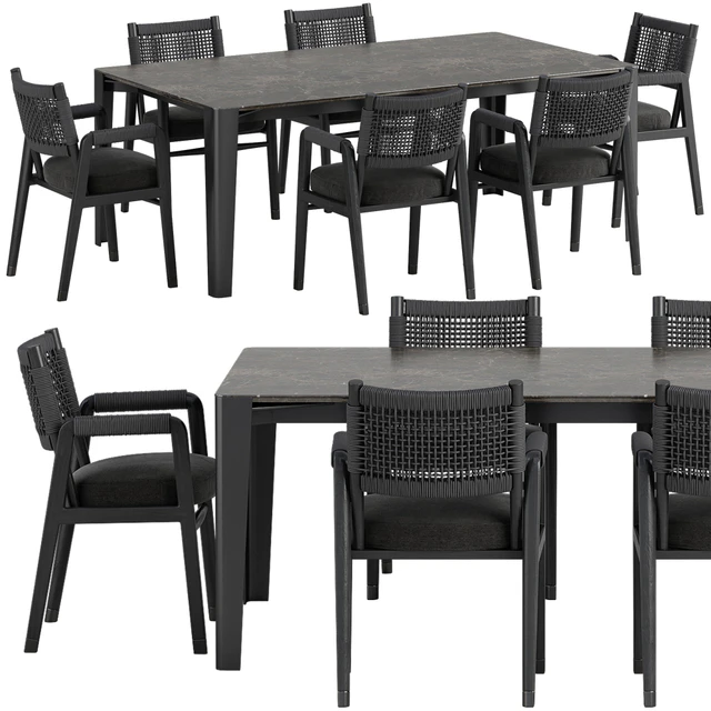 Flexform Ortigia chair Iseo table set — Descargar