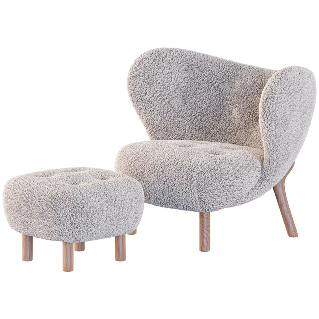 Little Petra Armchair and Pouf — Скачать