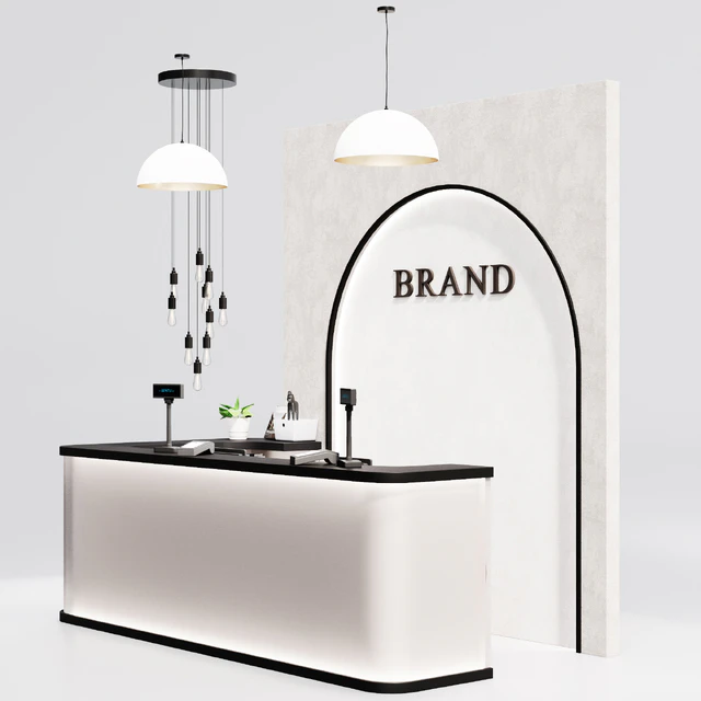 Reception, clothing store cash desk, service counter — Descargar