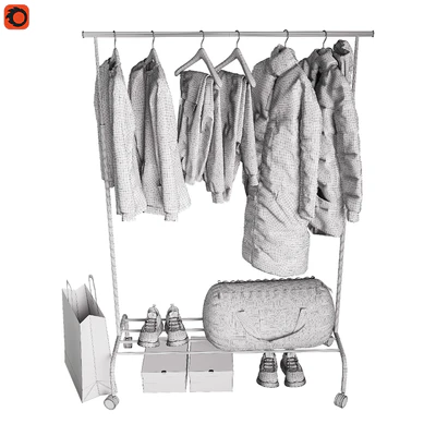 Floor hanger with clothes — Ver 3