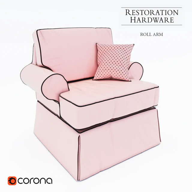 ARMCHAIR WITH CASES ROLL ARM — Descargar
