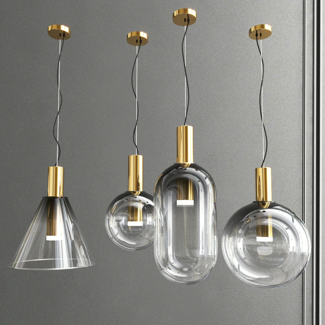 Collection glass bole pendants — Скачать