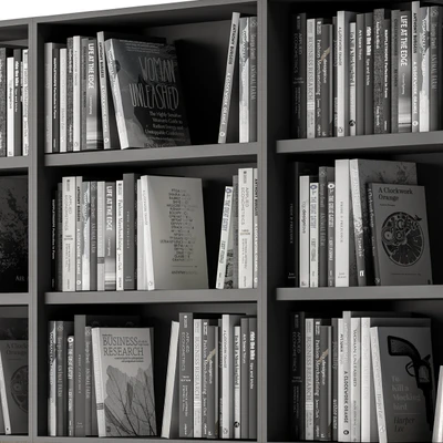 Simple Library with black and white Books — Вид 5
