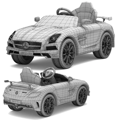 Детский электромобиль Mercedes-Benz SLS AMG — Вид 3