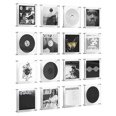 Vinyl records in glass frames Black — Вид 6