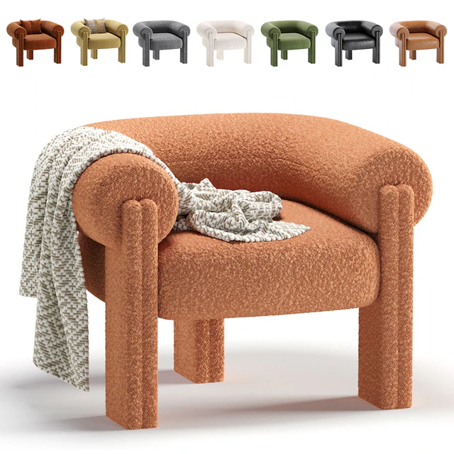 Sevigne Armchair X Metaphores STUDIOPARISIEN Velvet and Leather — Descargar