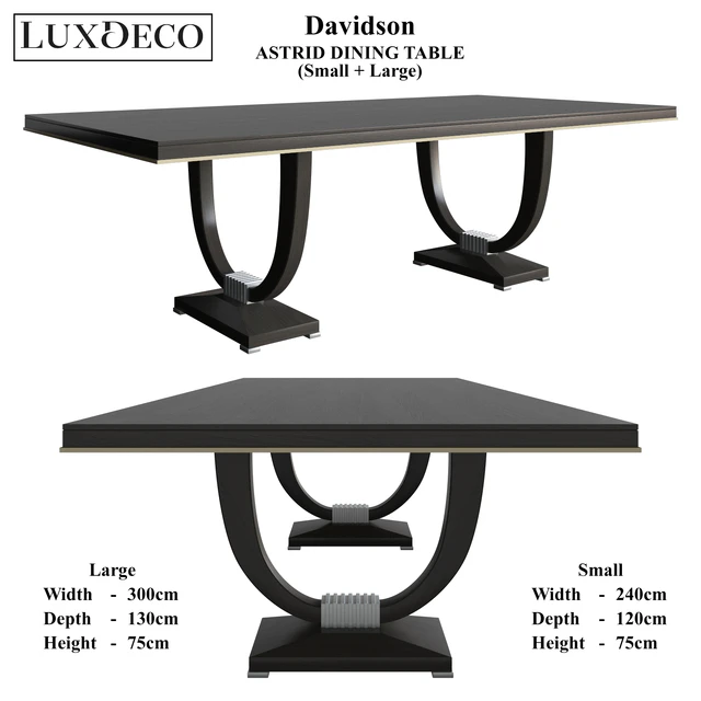 Davidson Astrid Dining Table (Small + Large) — Descargar