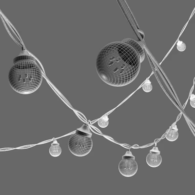 Editable Garland Galaxy Bulb String — Ver 4