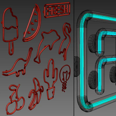 Light modules. Set 13. Neon — Ver 2
