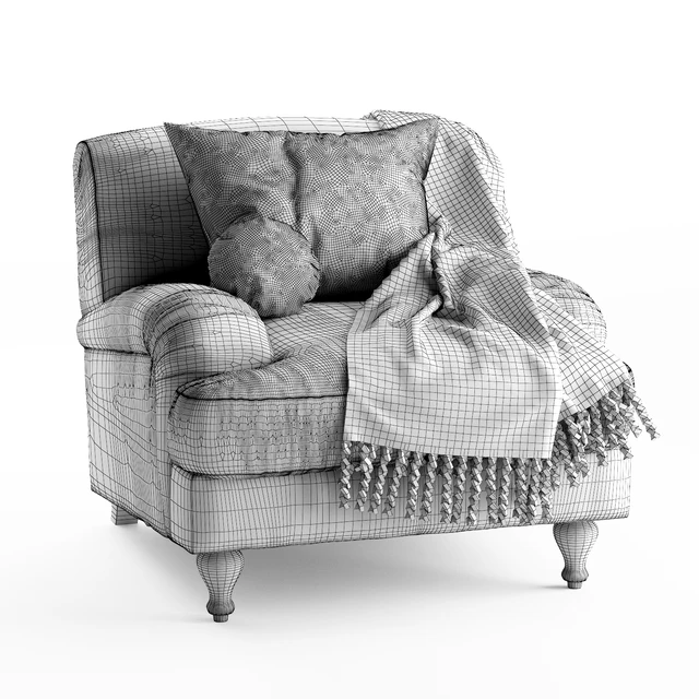 Rose Fabric Armchair — Скачать