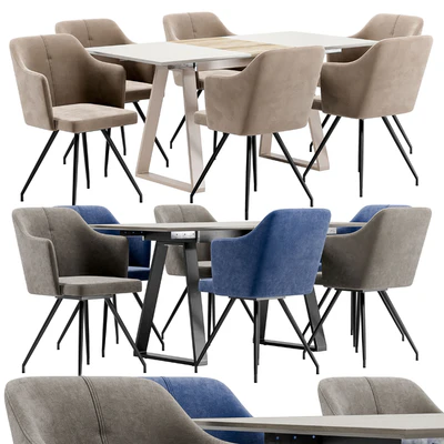 Sling Dining Chair and Detroit Table — Ver 1