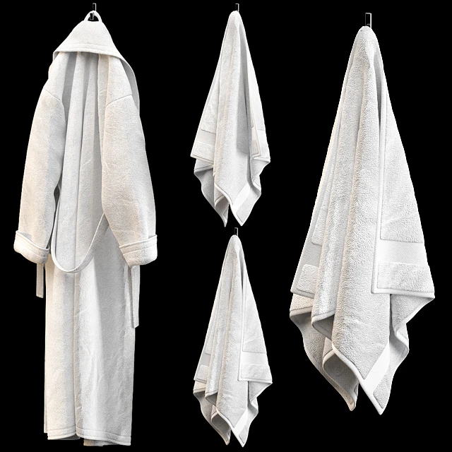 BATHROBE TOWELS WHITE — Descargar