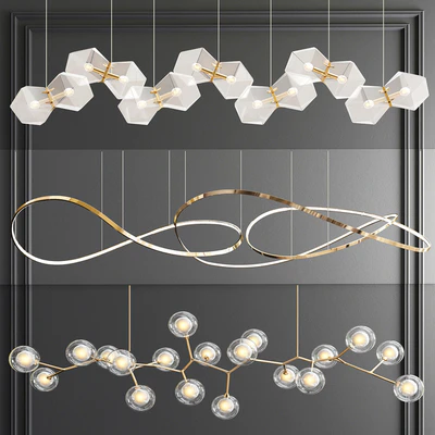 Unique Linear Chandelier - 3 type — Вид 1