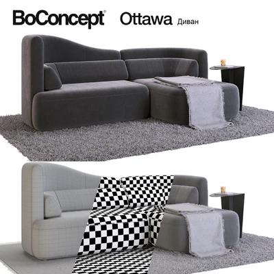 Sofa and side table Boconcept Ottawa — Ver 2