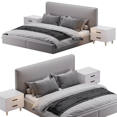 Italian minimalist bed — Ver 5