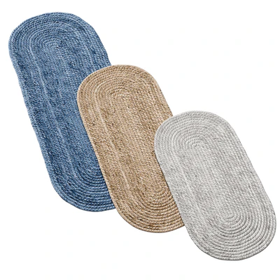 Natural Oval shape long Braided Jute Rug — Ver 1