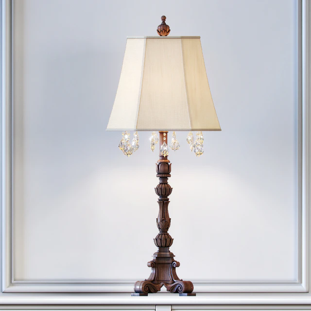 Duval Gold Crystal Candlestick Table Lamp — Descargar