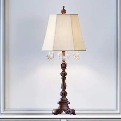 Duval Gold Crystal Candlestick Table Lamp — Ver 1