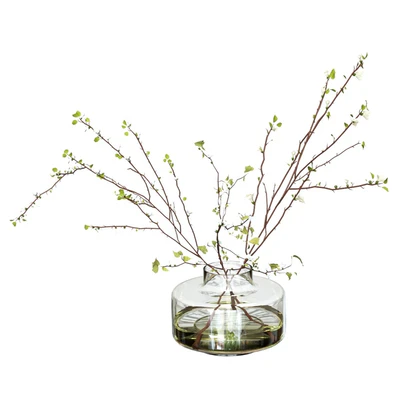 Ветки с листочками и цветочками в вазе — Вид 3