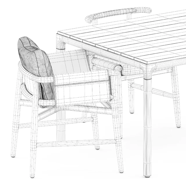 Teresina and Emilia chair by Meridiani and Illum table by Tribu — Descargar