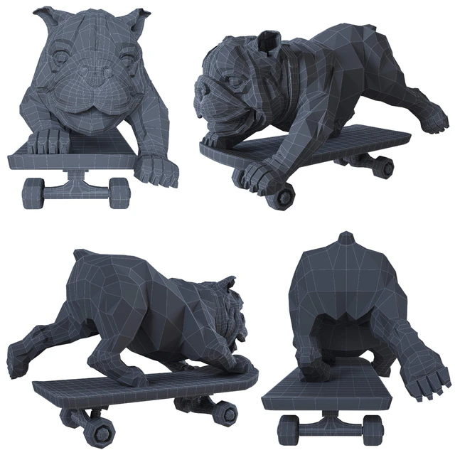 Skating dog sculpture by BoConcept — Скачать