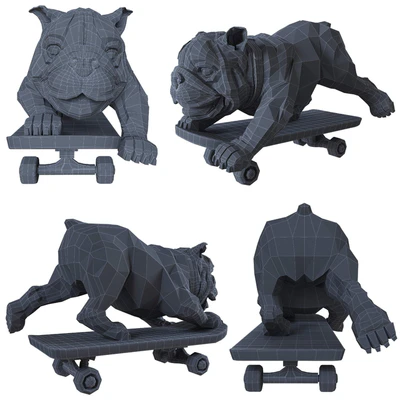 Skating dog sculpture by BoConcept — Вид 5