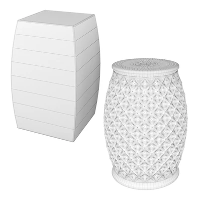 Set 2 of ceramic stools — Ver 3