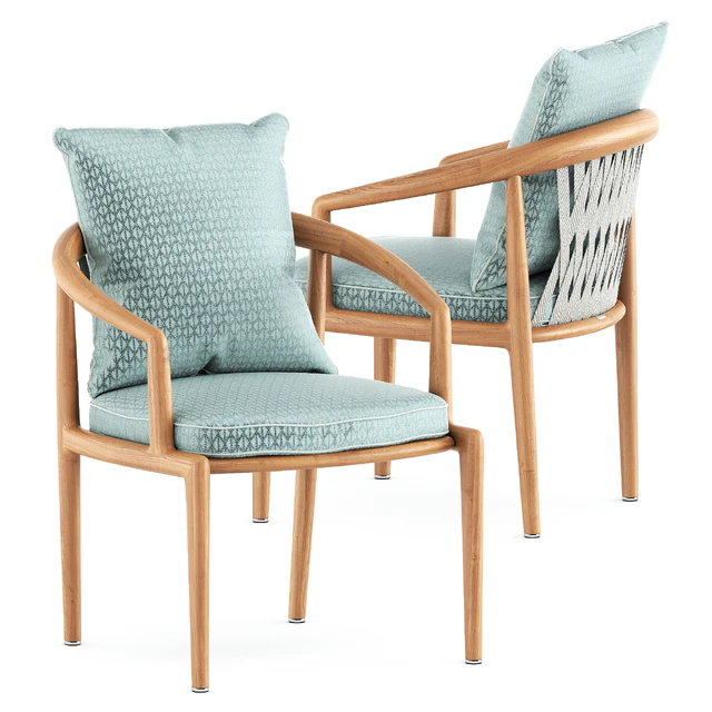 Secret garden chair by Poltrona Frau and BA103 round table by Carl Hansen and Son — Скачать