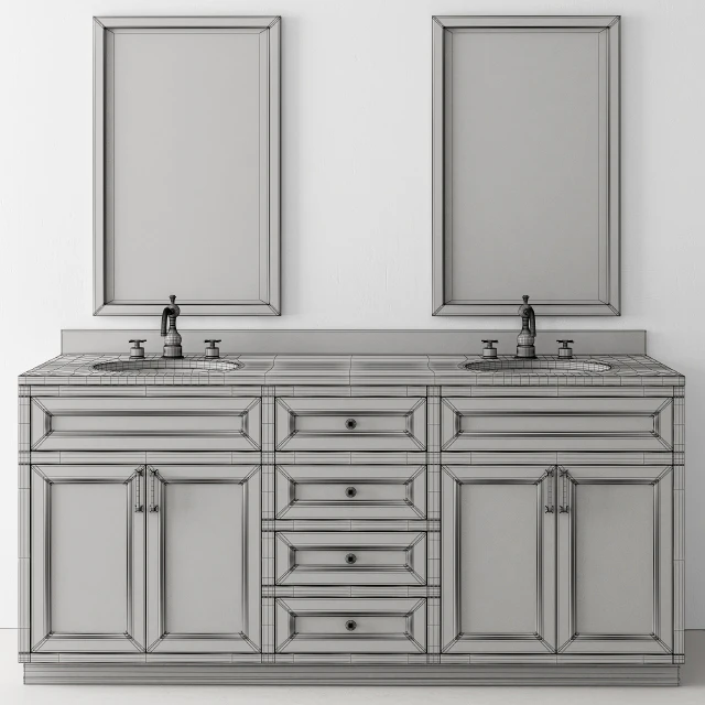 Bathroom Set Wood and Marble - Set 24 — Скачать