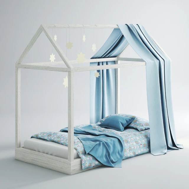 Children's bed-house 01 (Blue) — Descargar