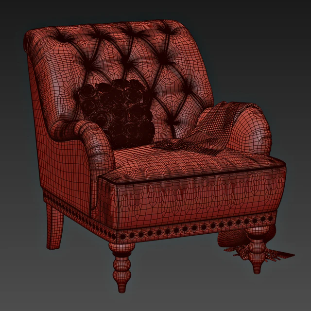 Navy Blue Velvet Armchair — Descargar