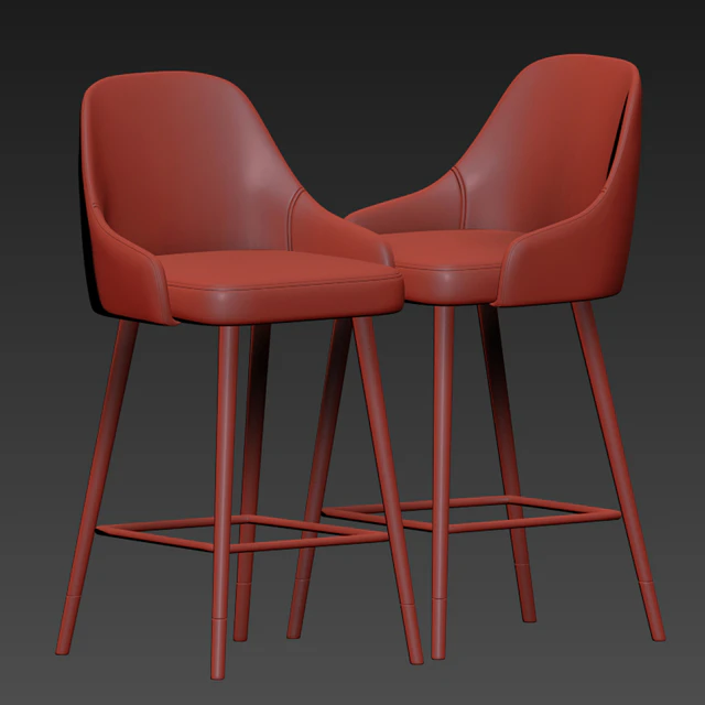 Glam Bar Stool Blue Velvet — Descargar
