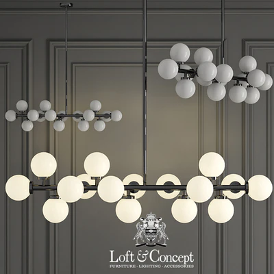 СВЕТИЛЬНИК BUBBLE STIK BLACK CHANDELIER — Вид 1