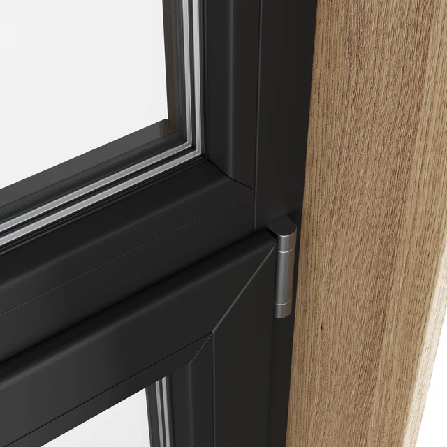 modern windows with Metal Blinds and wooden — Скачать