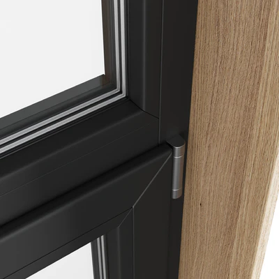 modern windows with Metal Blinds and wooden — Вид 6