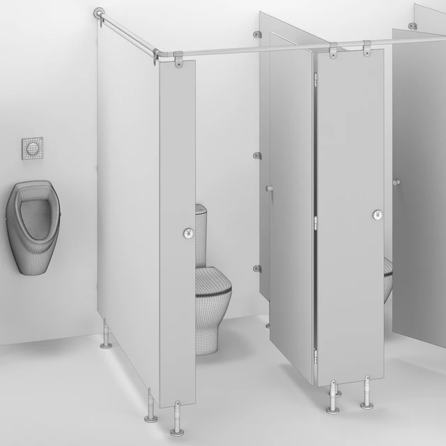 Sanitary partitions for public toilets FunderMax 1 (constructor) — Descargar