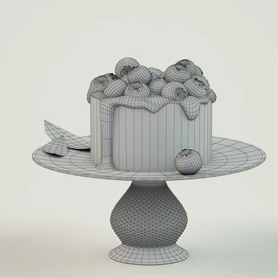 Cake with blueberry — View 2