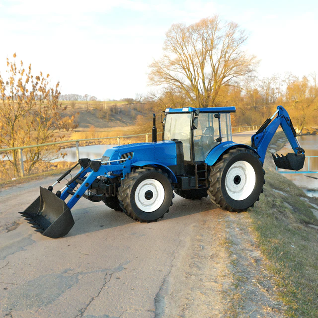 Tractor low/middle/high poly rigged — Скачать