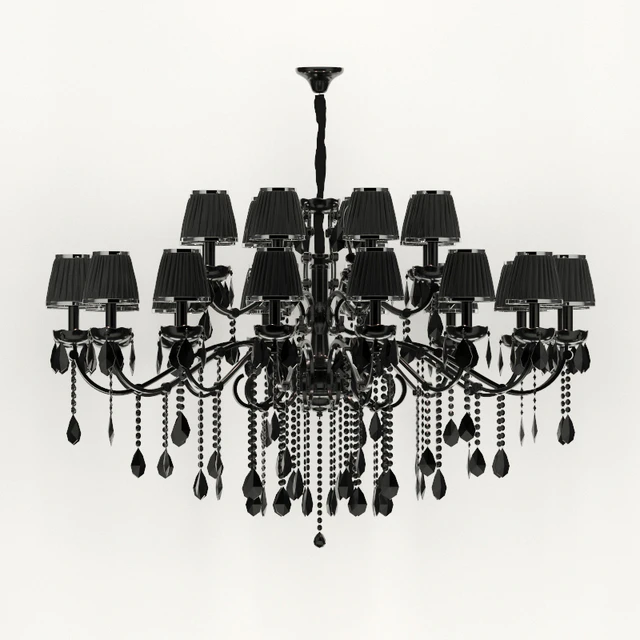 BACCARAT STYLE BLACK LARGE CHANDELIER/ЛЮСТРА — Скачать
