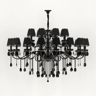 BACCARAT STYLE BLACK LARGE CHANDELIER/ЛЮСТРА — Вид 1