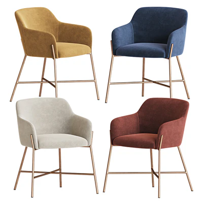 Ana Velvet Arm Dining Chair — Ver 5